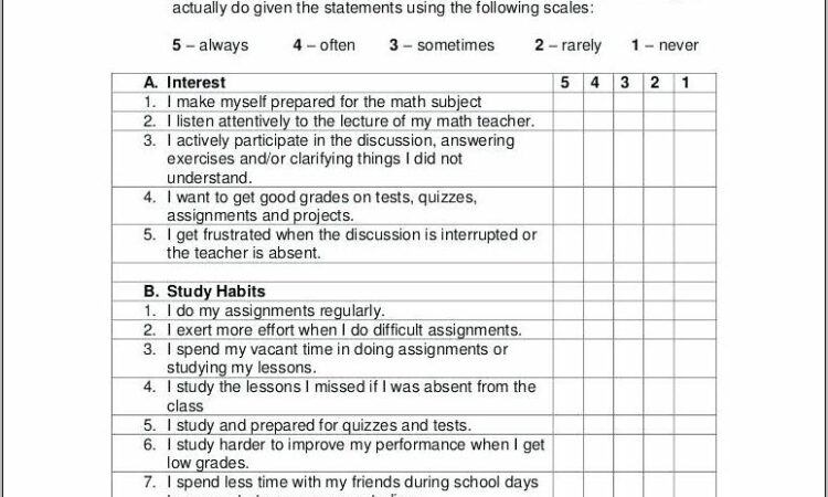 Survey Questionnaire Format For Thesis