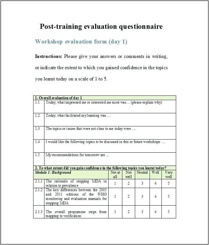 Survey Questionnaire Sample For Research Paper