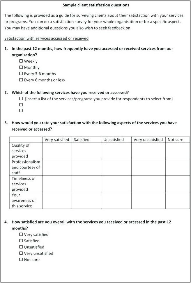 Survey Questionnaire Template Pdf