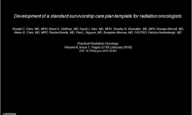 Survivorship Care Plan Template