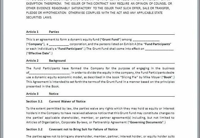 Sweat Equity Agreement Template Uk