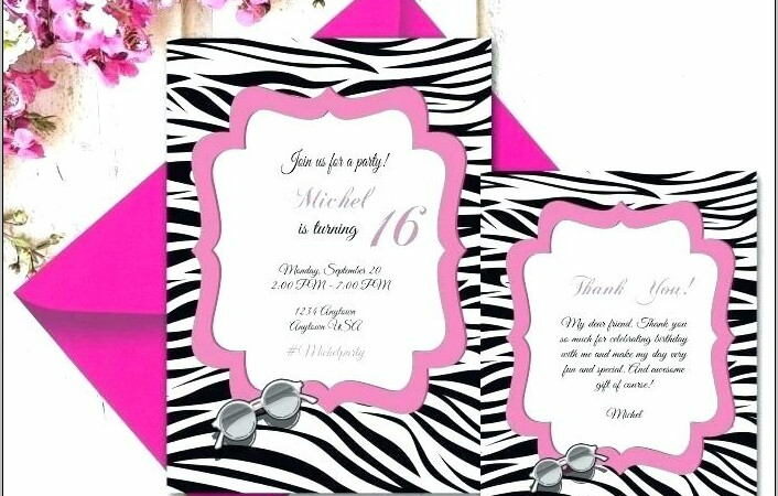 Sweet 16 Invitation Cards Free