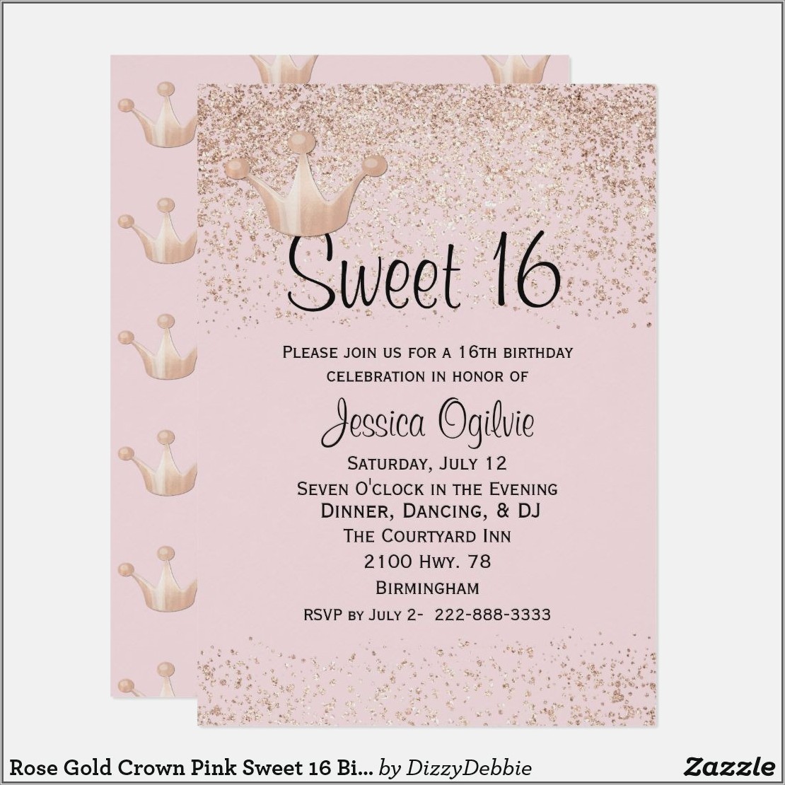 Sweet 16 Invitations Burgundy And Gold