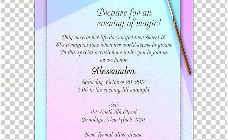 Sweet Sixteen Birthday Invitation Cards