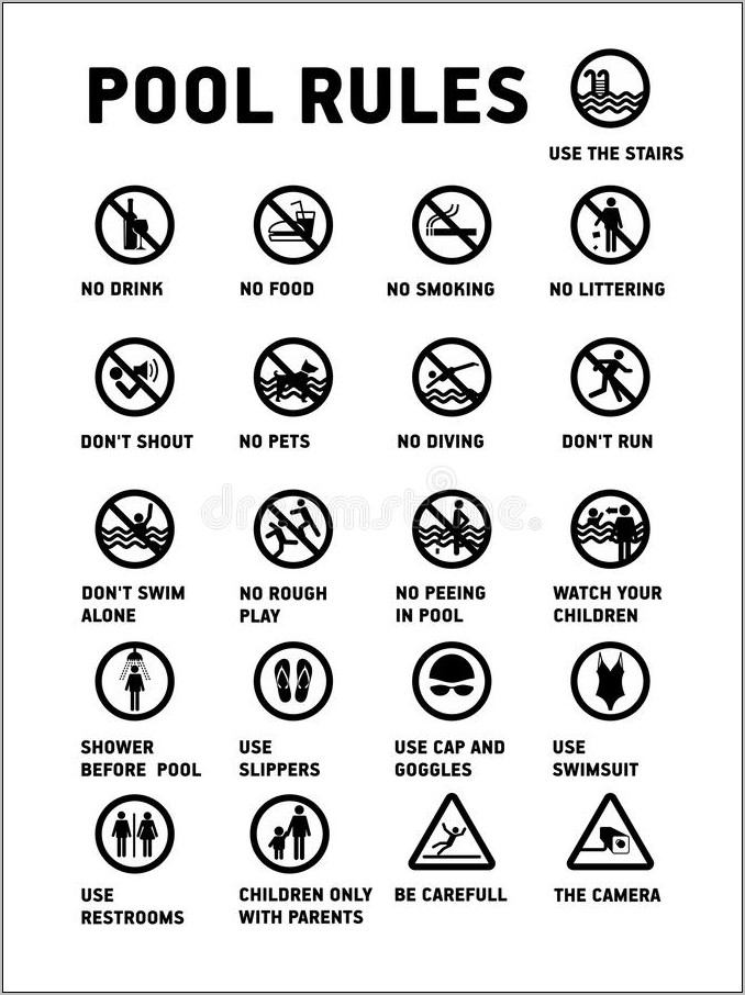 Swimming Pool Rules Templates Free