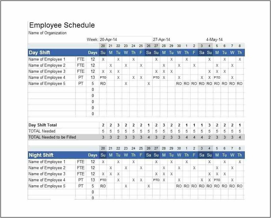 Swing Shift Schedule Examples Templates Restiumani Resume X1yvr5oyqr
