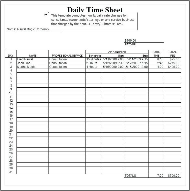 Tape Rotation Schedule Template
