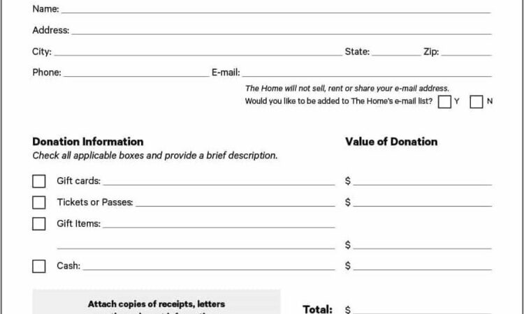 Tax Deductible Donation Receipt Example