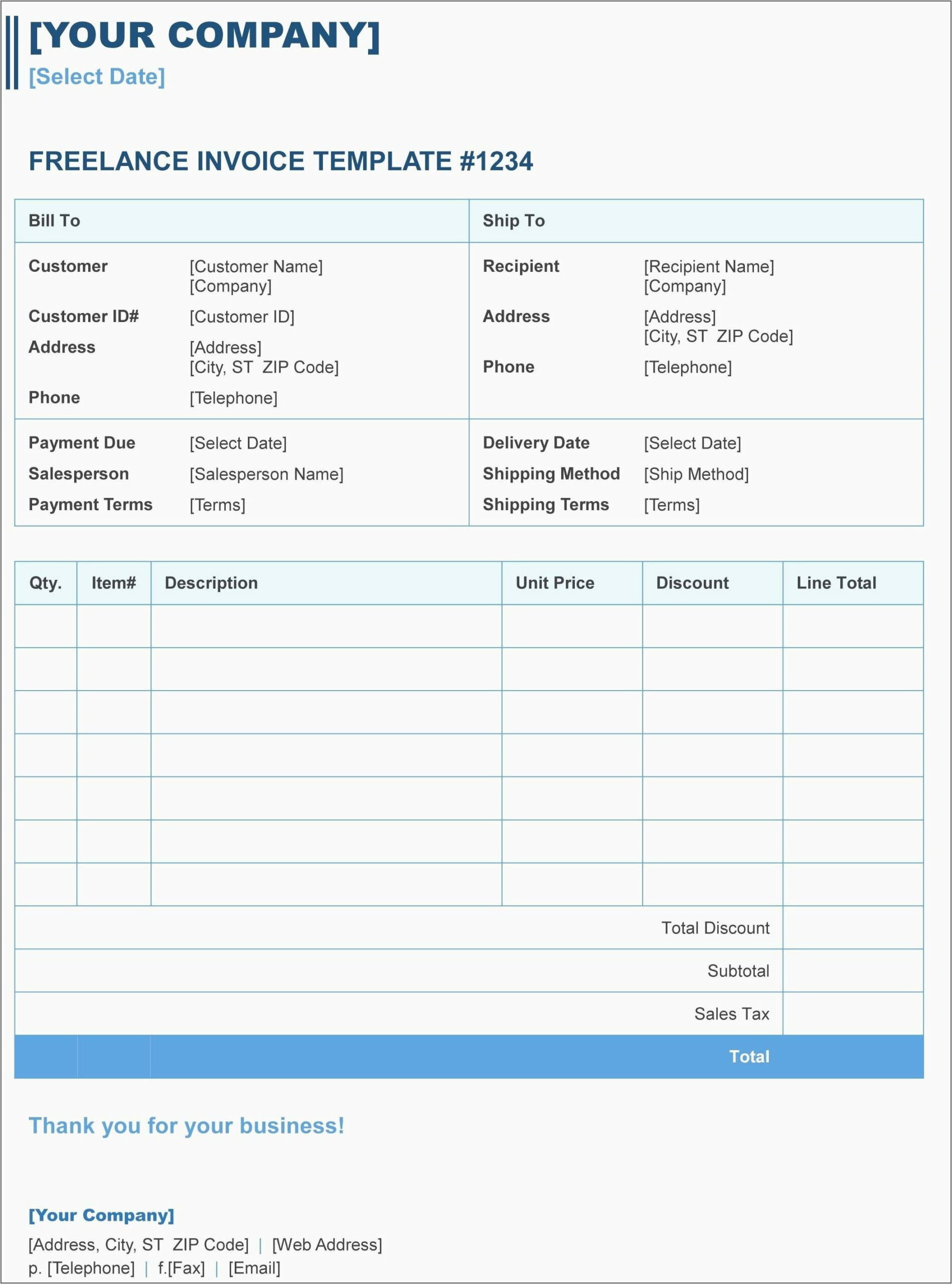 Tax Invoice And Receipt Template