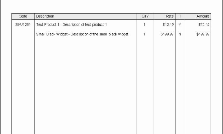 Tax Invoice Format In Word India