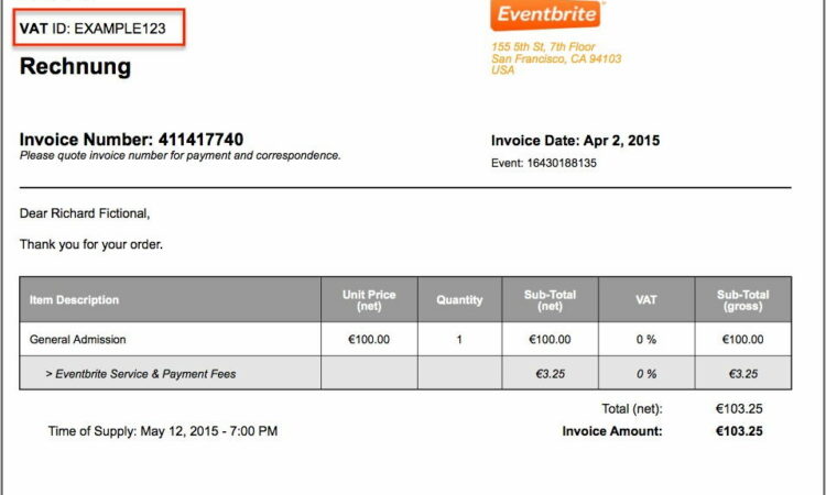 Tax Invoice Format Word Uae