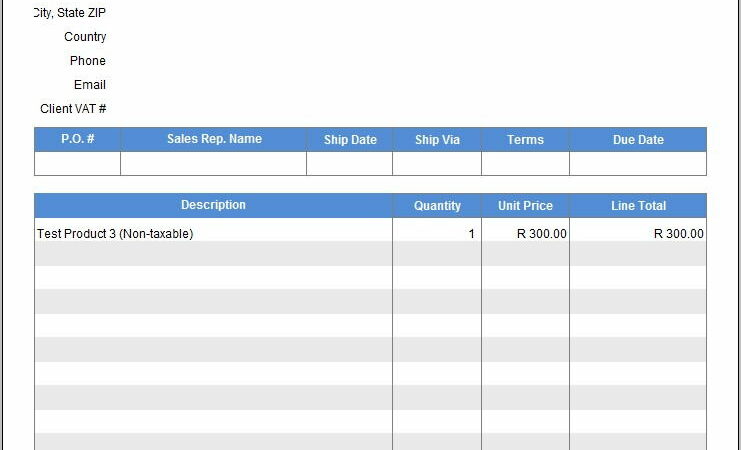 Tax Invoice Template Word Download