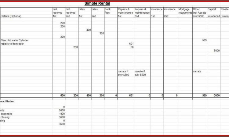 Tax Spreadsheet Templates Uk