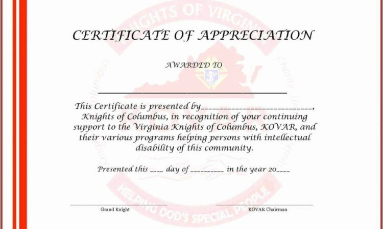 Teacher Appreciation Certificate Template Free