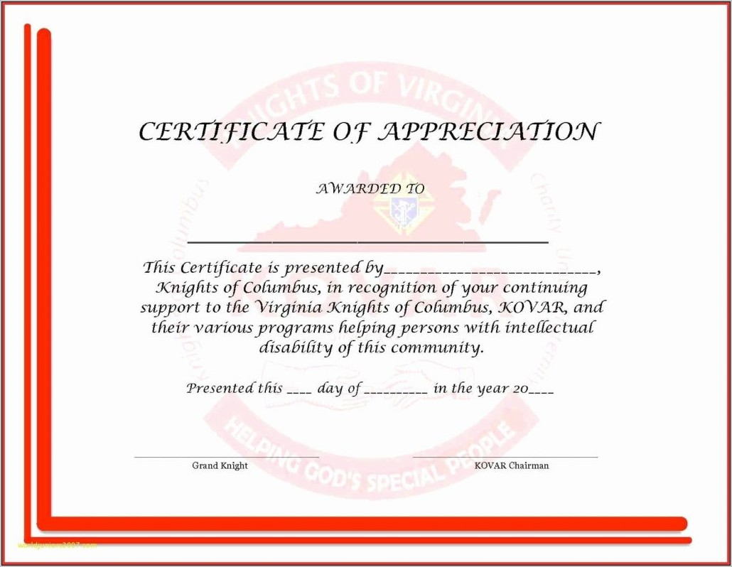 Teacher Appreciation Certificate Template Free