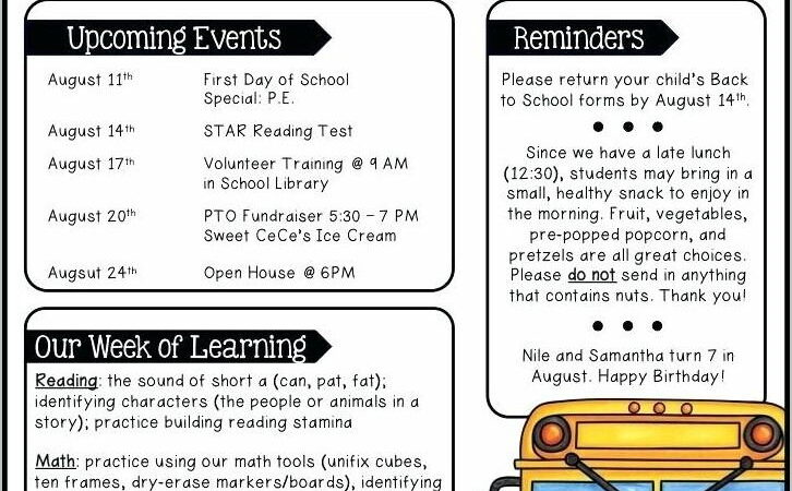 Teacher Newsletter Templates Free Download