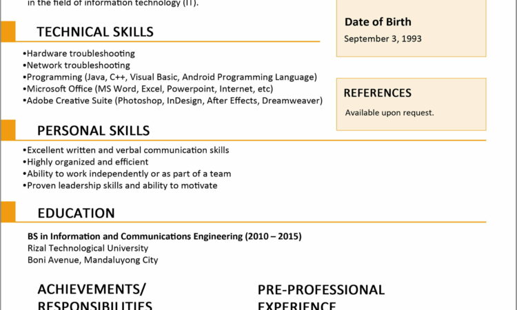 Teacher Resume Templates 2015