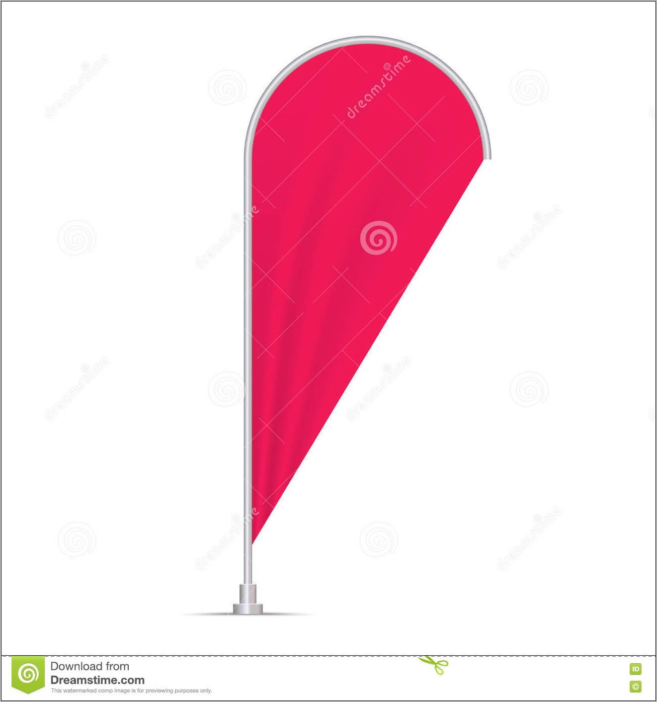 Teardrop Banner Vector Template