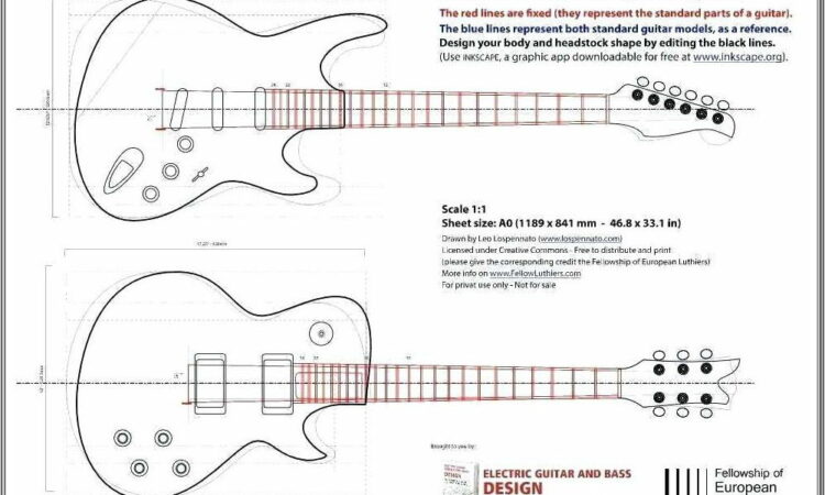 Telecaster Bass Neck Template