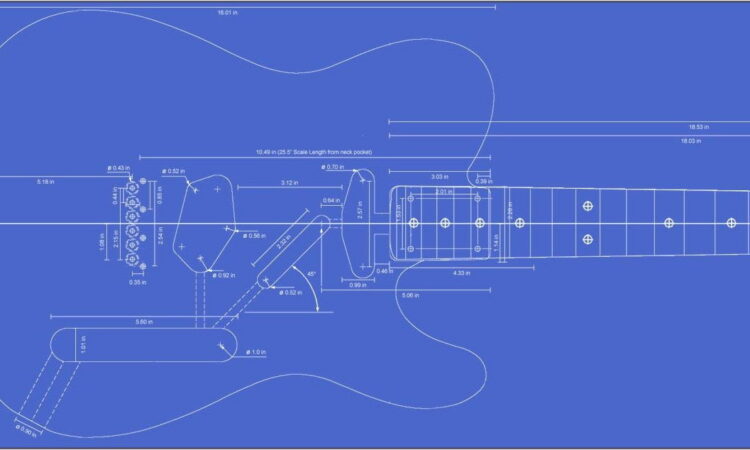 Telecaster Neck Humbucker Template