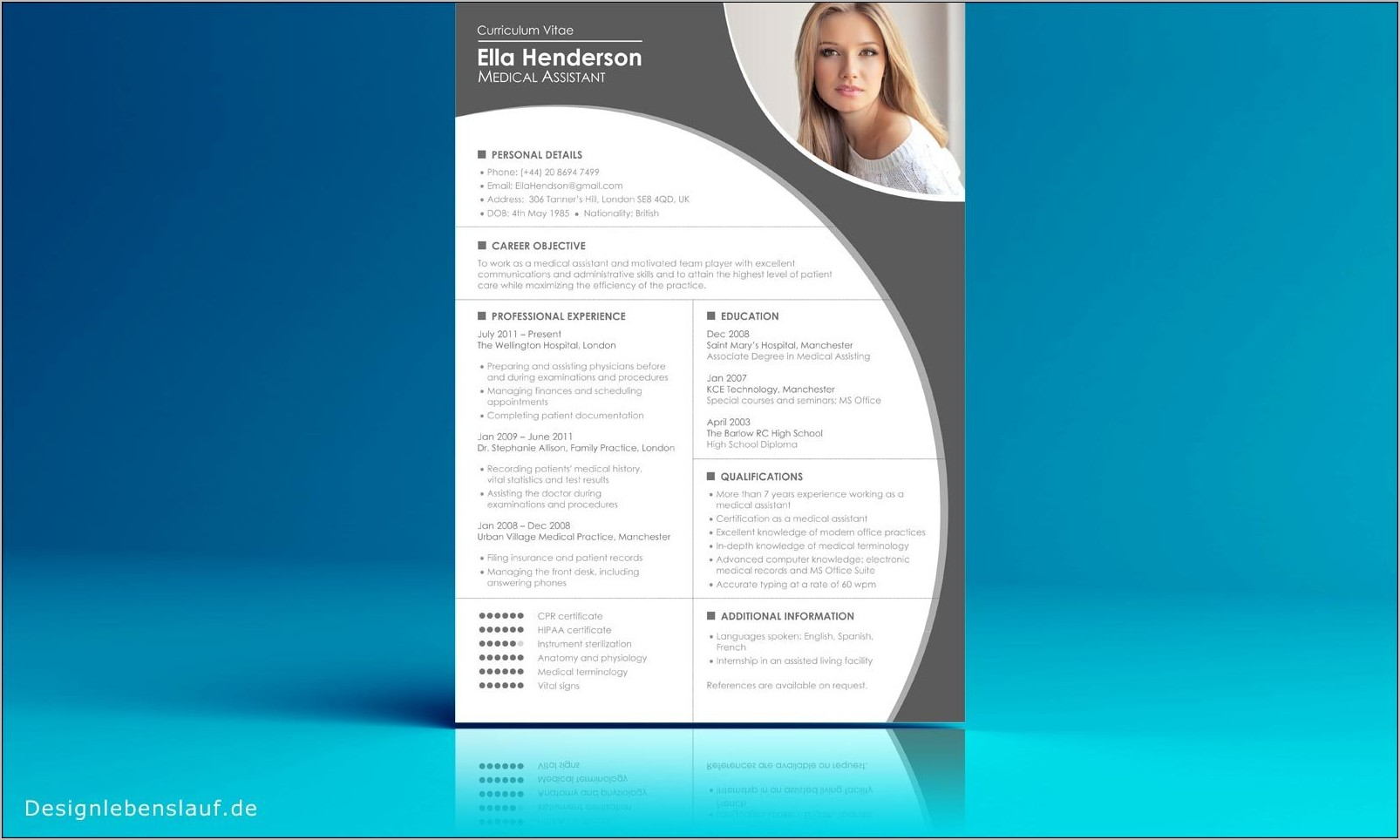 Template Curriculum Vitae Word English