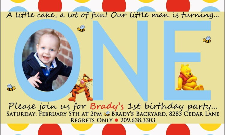 Template For 1st Birthday Invitation