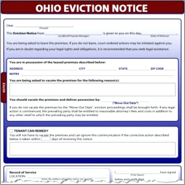 Template For 3 Day Eviction Notice
