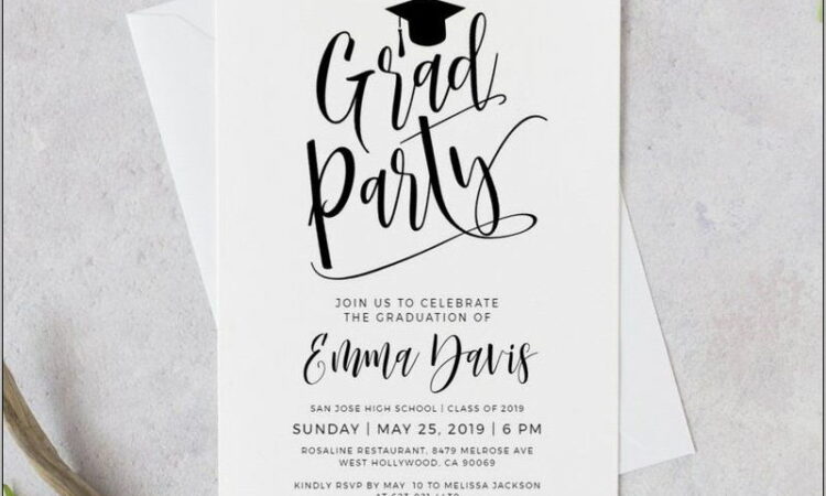 Template For College Graduation Invitation