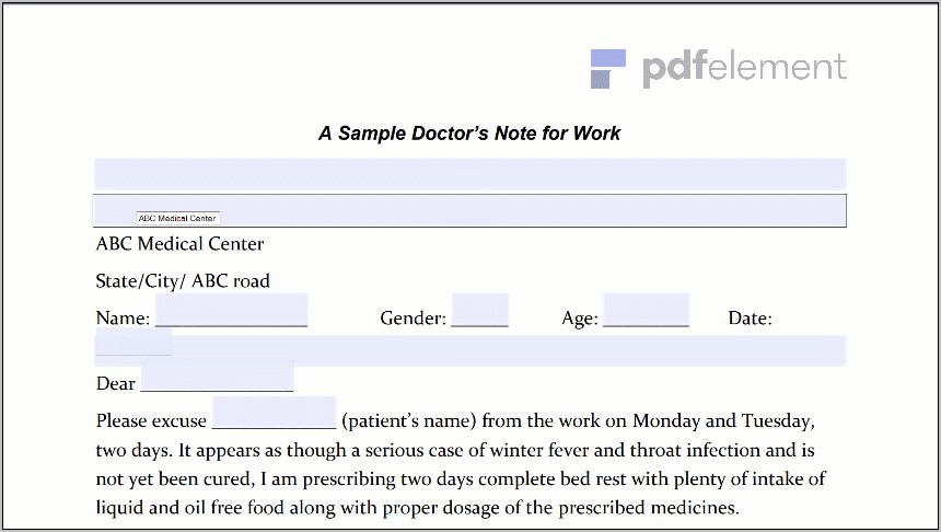 Template For Doctors Note (117)