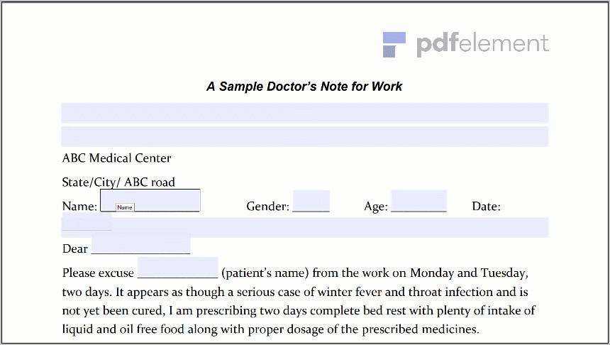 Template For Doctors Note (123)