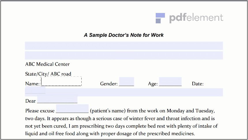 Template For Doctors Note (132)