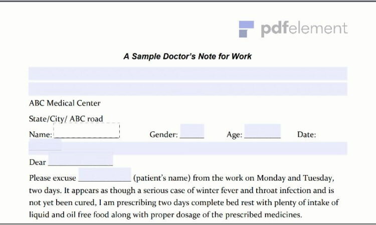 Template For Doctors Note (147)