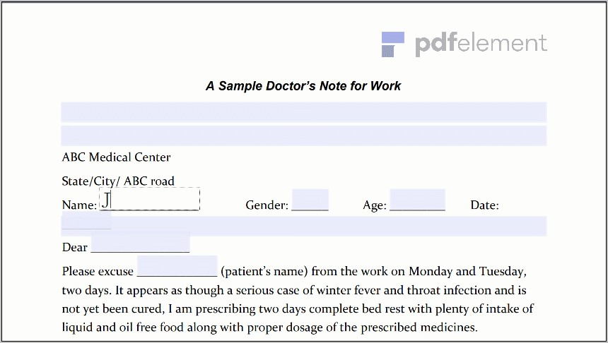 Template For Doctors Note (167)