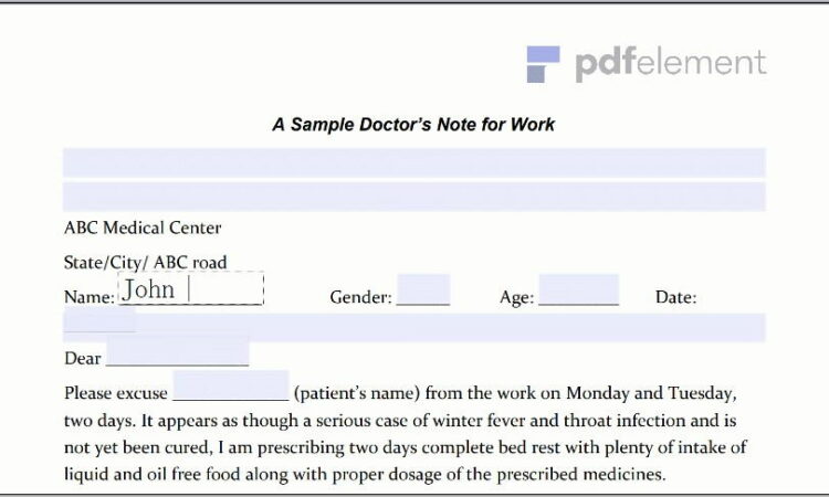 Template For Doctors Note (185)