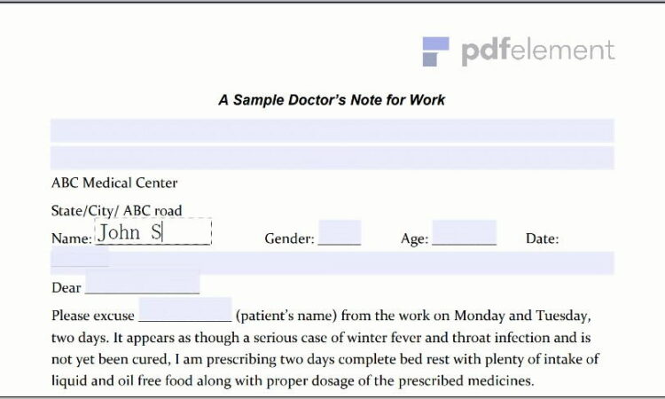 Template For Doctors Note (192)