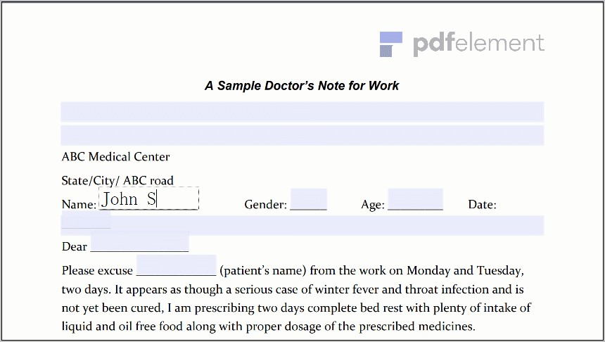 Template For Doctors Note (192)