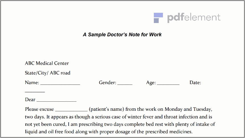 Template For Doctors Note (71)