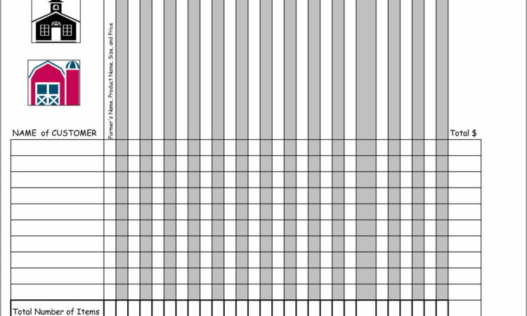 Template For Fundraiser Order Form