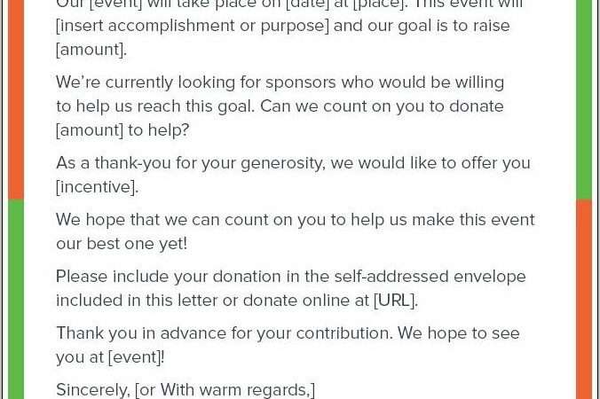 Template For Fundraising Letter