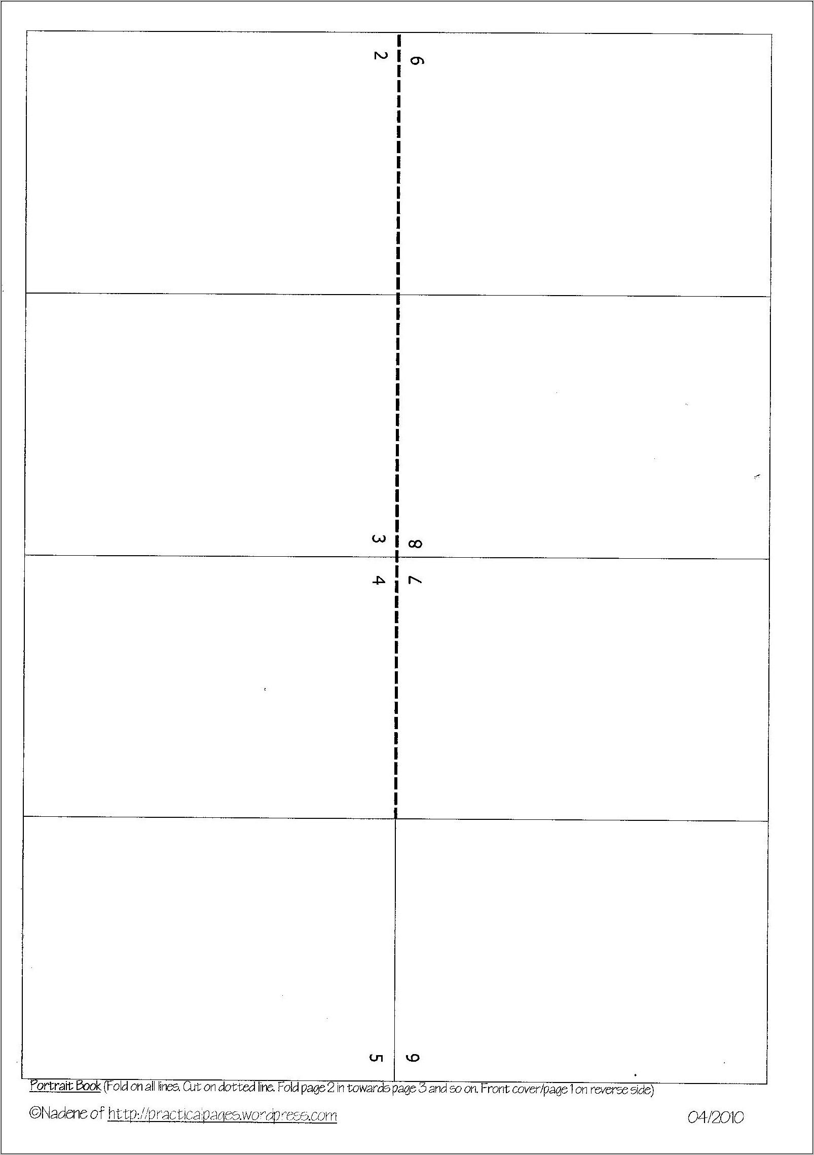 Template For Making A Booklet