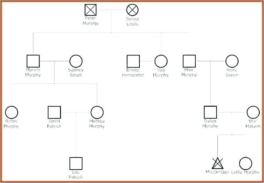 Template For Making A Genogram