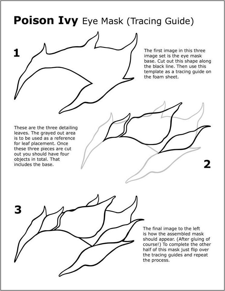 Template For Poison Ivy Eyebrows