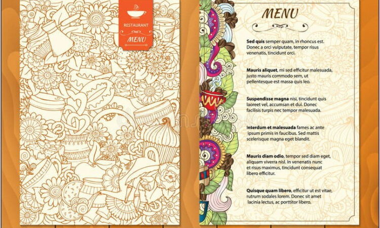 Template For Restaurant Menu Cards