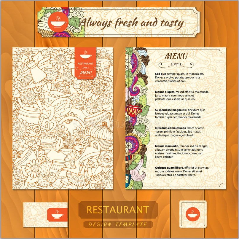 Template For Restaurant Menu Cards