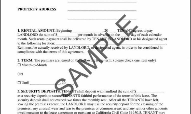 Template Lease Agreement Ontario