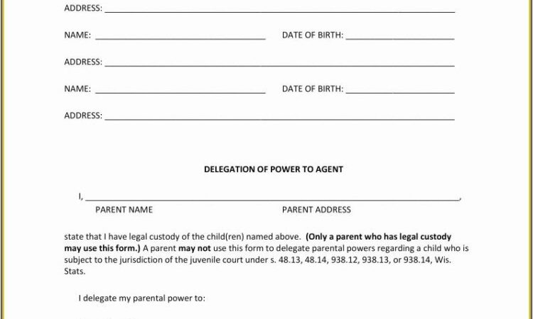 Template Power Of Attorney Form Free