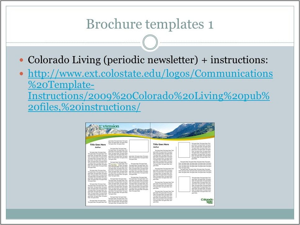 Templates For Brochures Publisher