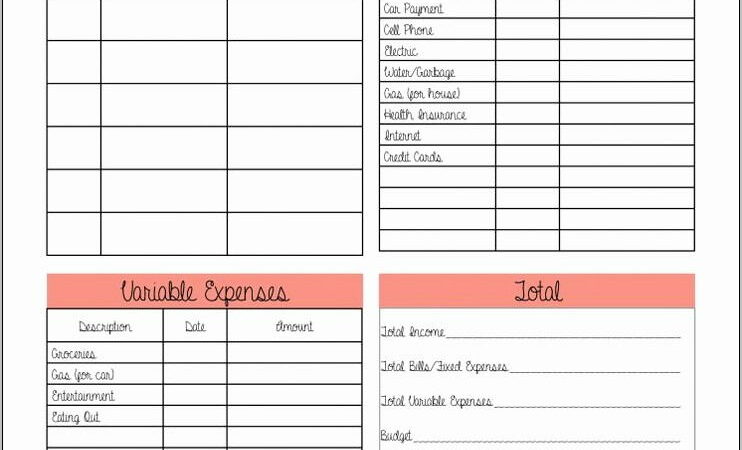 Templates For Budgets Monthly