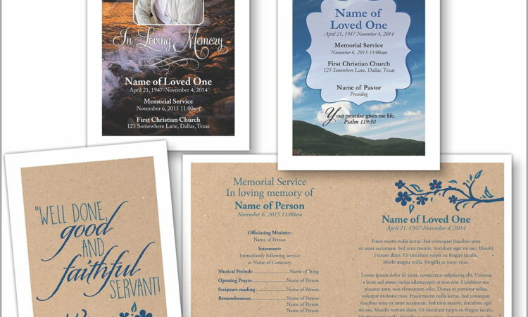 Templates For Funeral Programs