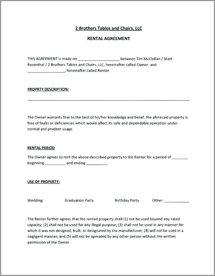 Tenancy Agreement Commercial Property Template